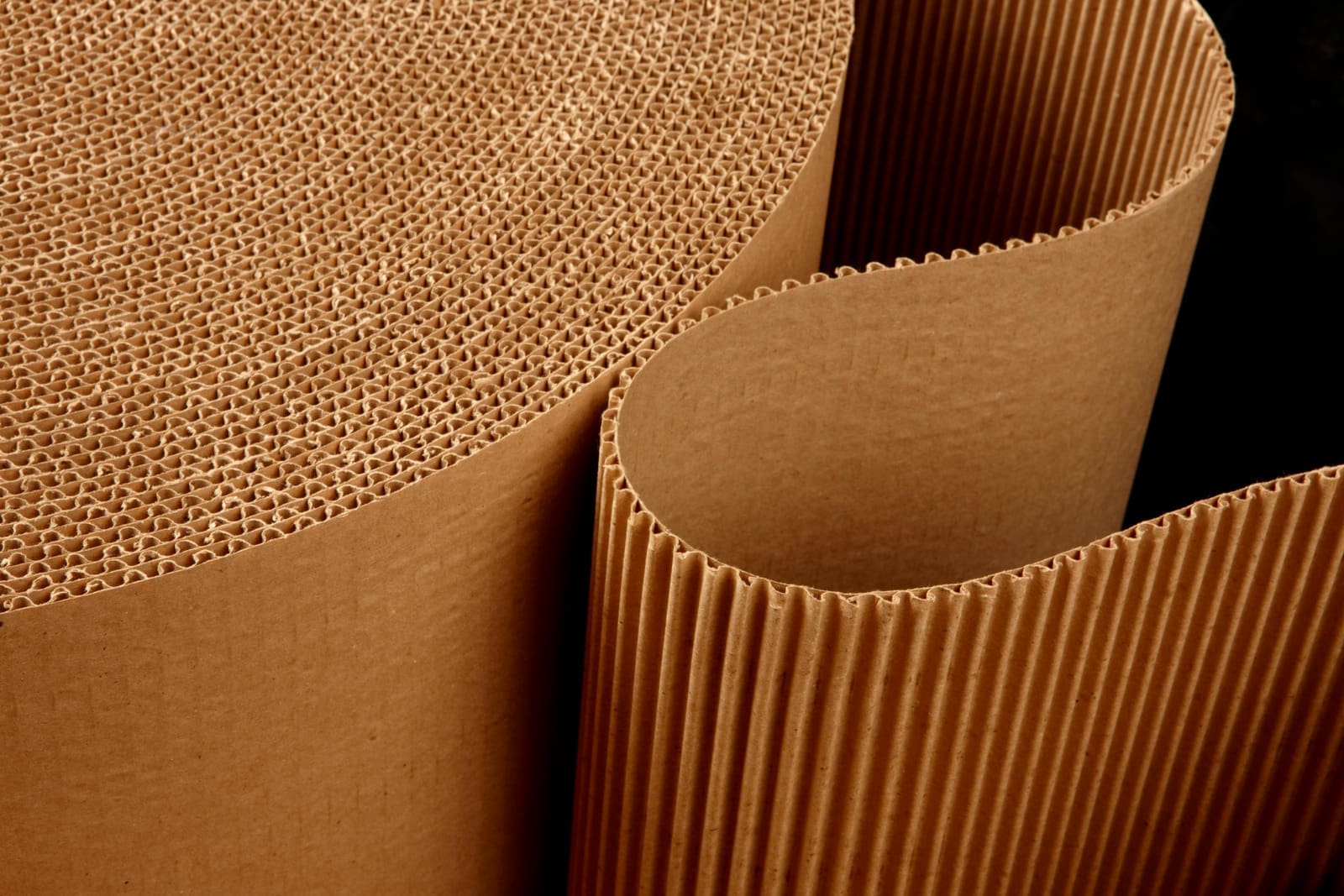 Corrugated cardboard rolls, essential paper and packaging supplier material.