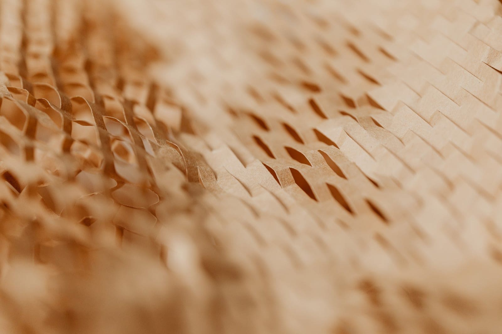 Brown honeycomb paper packaging for shipping and protection